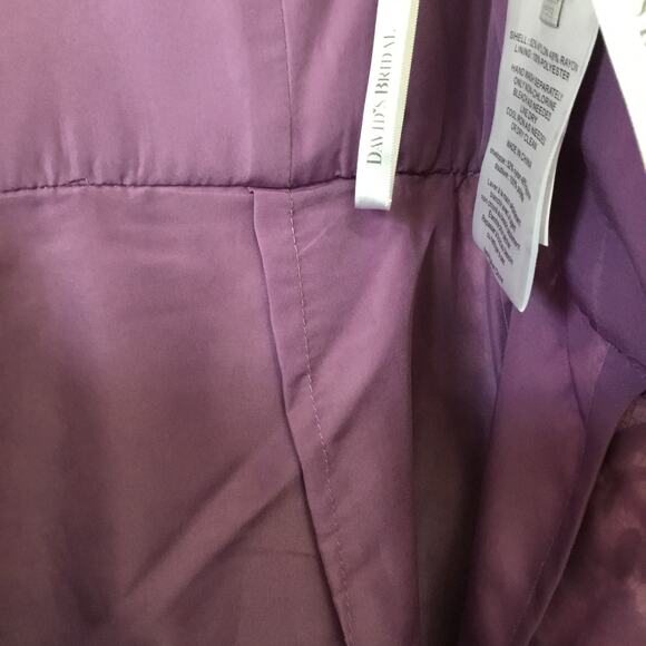 David's Bridal Dark Purple Strapless Lace Dress - Picture 13 of 14